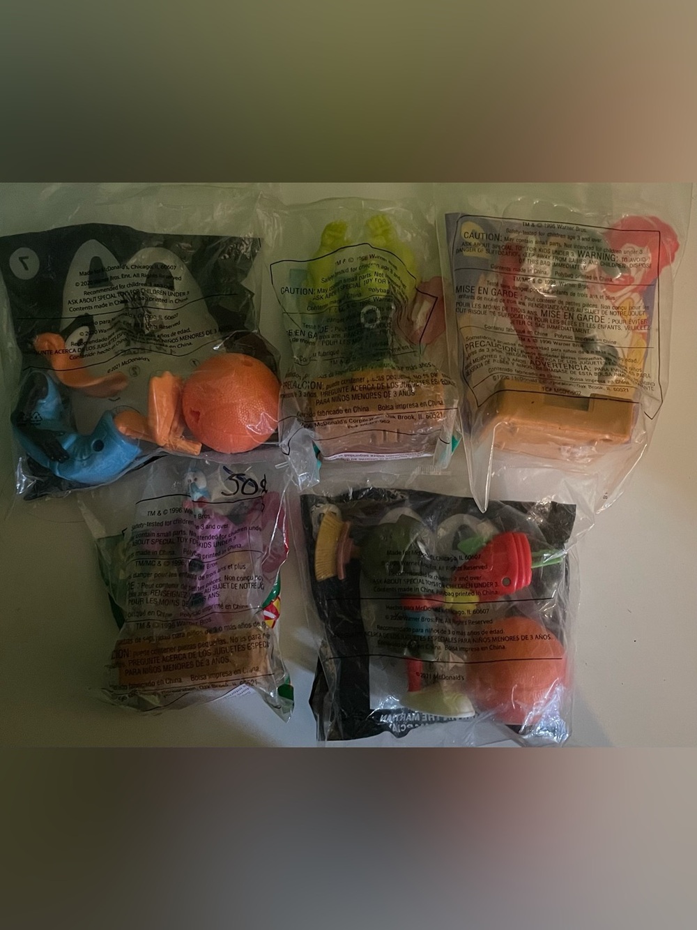 Set of Space Jam toys